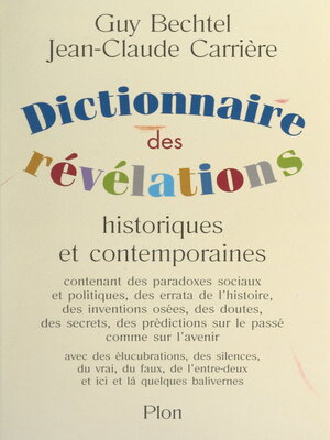 cover image of Dictionnaire des révélations